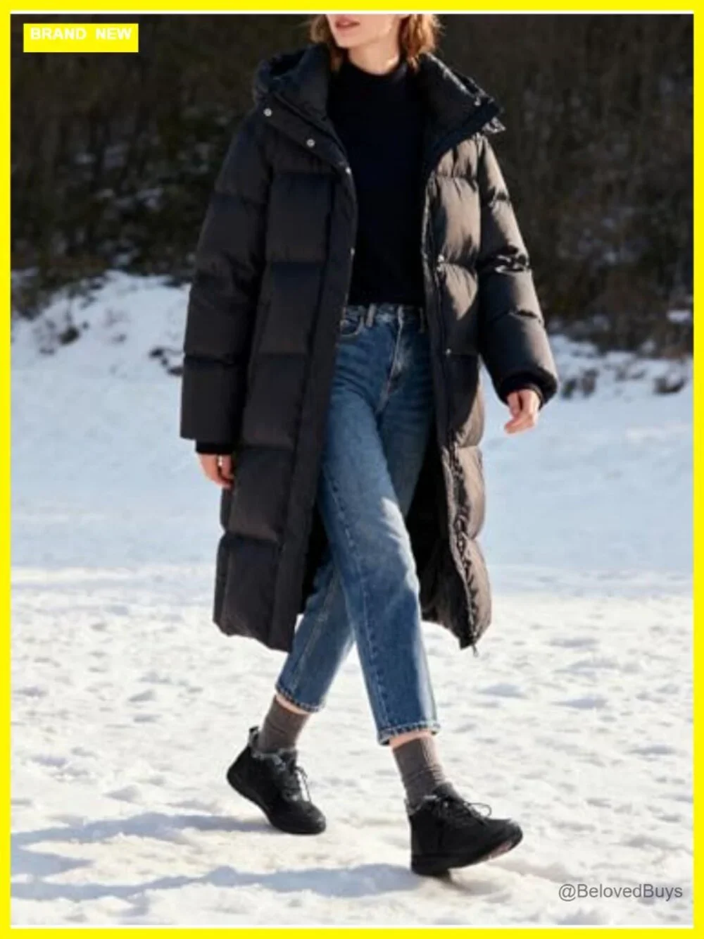 Faux Fur Lined Waterproof Ankle Snow Booties Anti-Slip Winter Boots Women